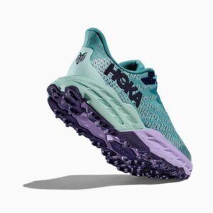 Hoka Speedgoat 5 Trail Sneakers Youth 5MD Ocean Mist Lilac Shoes 1134470/OMLM .